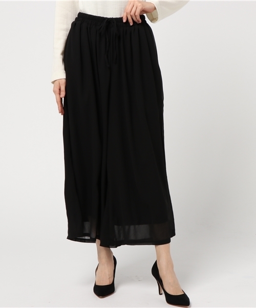 MERLOT（メルロー）の「シフォンワイドガウチョパンツ4300（その他パンツ・レディース・ブラック/ピンク/グレー/ブルー・FREE）」の5枚目の写真