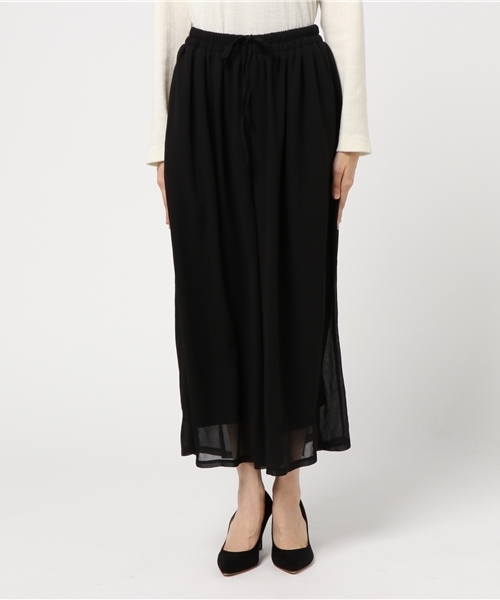 MERLOT（メルロー）の「シフォンワイドガウチョパンツ4300（その他パンツ・レディース・ブラック/ピンク/グレー/ブルー・FREE）」の6枚目の写真