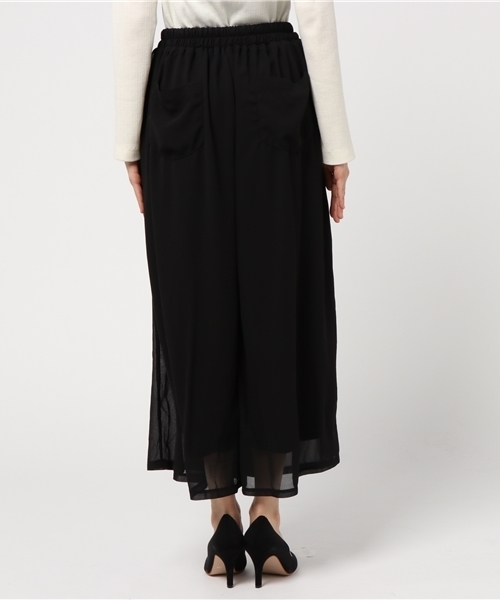 MERLOT（メルロー）の「シフォンワイドガウチョパンツ4300（その他パンツ・レディース・ブラック/ピンク/グレー/ブルー・FREE）」の8枚目の写真