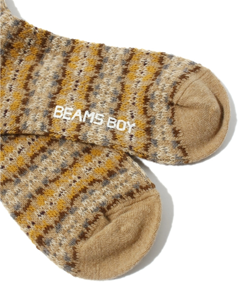 BEAMS BOY(ビームスボーイ)の「BEAMS BOY / フェアアイル ハイソックス(ソックス/靴下・レディース・グレー/ベージュ/ネイビー・ONE SIZE)」の4枚目の写真