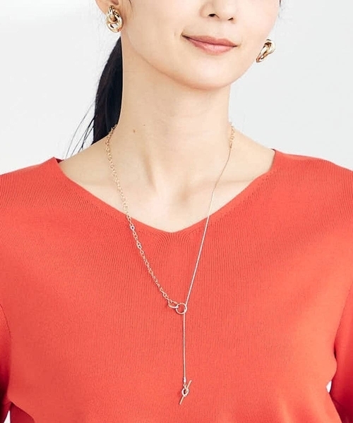 a.v.v（アーヴェヴェ）の「コンビチェーンマンテルネックレス（ネックレス・レディース・シルバー/ゴールド・38）」の5枚目の写真