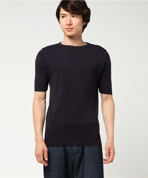 Letroyes ルトロワ コットンニットTシャツ フランス製 カットソー Letroyes ルトロワ 半袖ニットシャツ 別注 THOMAS ボーダー