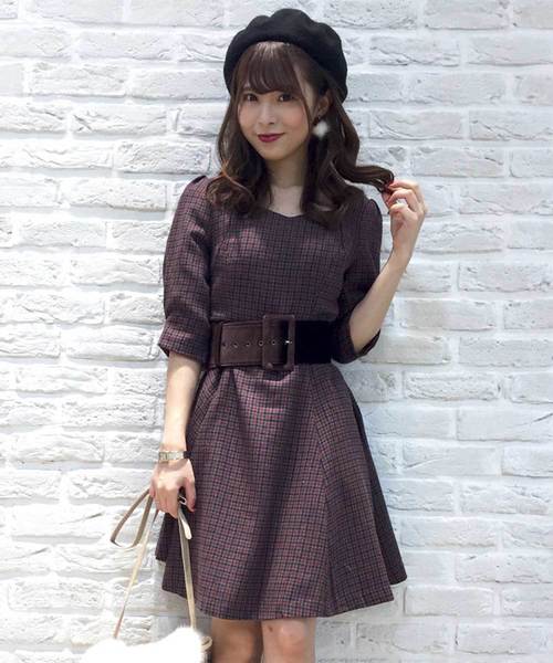 Titty Co ティティーアンドコー の ガンクラブチェックワンピース ワンピース Wear