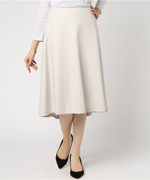 RIVE DROITE（リヴドロワ）の「カラーフレアスカート（スカート・レディース・ライトグレー/サックスブルー・36/38）」の2枚目の写真