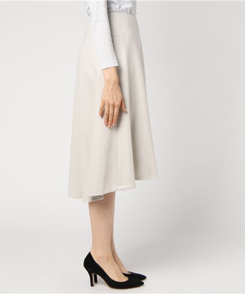 RIVE DROITE（リヴドロワ）の「カラーフレアスカート（スカート・レディース・ライトグレー/サックスブルー・36/38）」の7枚目の写真