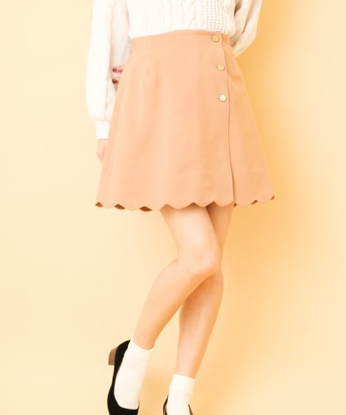 OLIVE des OLIVE（オリーブデオリーブ）の「ラップスカラップスカート◆（スカート・レディース・ブラック/ピンク/ボルドー/キャメル・FREE）」の12枚目の写真