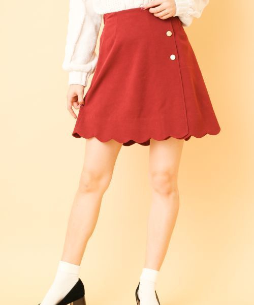 OLIVE des OLIVE（オリーブデオリーブ）の「ラップスカラップスカート◆（スカート・レディース・ブラック/ピンク/ボルドー/キャメル・FREE）」の11枚目の写真