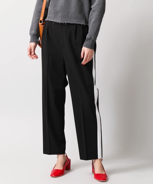 WEGO（ウィゴー）の「WEGO/タックサイドラインテーパードパンツ（スラックス・レディース・ライトグレー/ブラック/ライトベージュ/ライトピンク・MEDIUM/LARGE）」の15枚目の写真