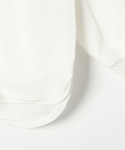 GLOBAL WORK（グローバルワーク）の「【キッズ】フリルネックブラウス長袖/779976（シャツ/ブラウス・キッズ・ブラック/その他1/ホワイト・XX-LARGE/SMALL/MEDIUM/X-LARGE/LARGE）」の9枚目の写真