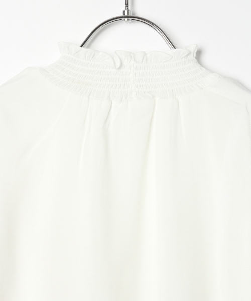 GLOBAL WORK（グローバルワーク）の「【キッズ】フリルネックブラウス長袖/779976（シャツ/ブラウス・キッズ・ブラック/その他1/ホワイト・XX-LARGE/SMALL/MEDIUM/X-LARGE/LARGE）」の10枚目の写真