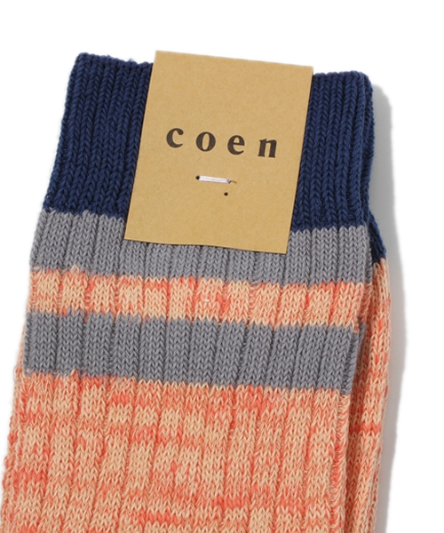coen（コーエン）の「スラブクォーターソックス（ソックス/靴下・レディース・ナチュラル/ピンク・フリー）」の3枚目の写真