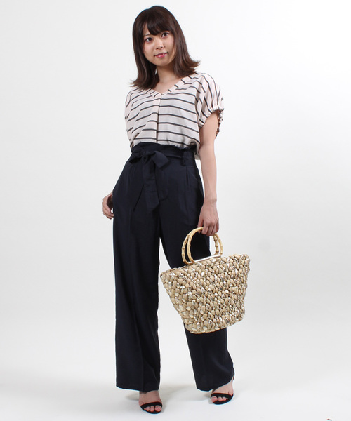 12Twelve Agenda(トゥエルブ アジェンダ)の「テンセルナイロンワイドパンツ(その他パンツ・レディース・カーキ/ネイビー・M/S)」の10枚目の写真