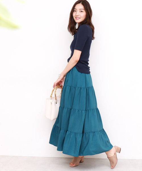 N.(N. Natural Beauty Basic)(エヌエヌナチュラルビューティーベーシック)の「リブカットソー(Tシャツ/カットソー・レディース・ホワイト/ホワイト系その他/ネイビー/レッド・MEDIUM)」の20枚目の写真