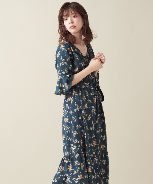 natural couture（ナチュラルクチュール）の「フレア袖ガウンワンピース（ワンピース・レディース・ブラック/イエロー/グリーン/アイボリー/レンガ・FREE）」の18枚目の写真