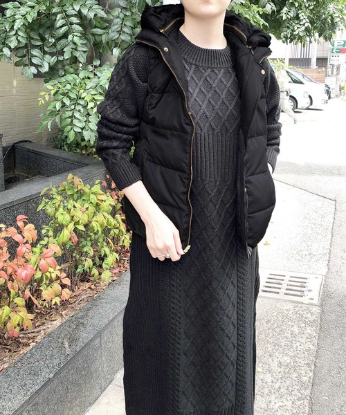 PICCIN（ピッチン）の「フード付きリバーシブルダウンベスト（ダウン