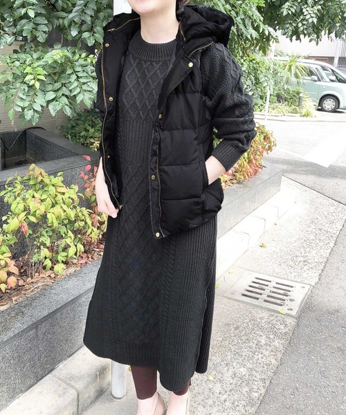 PICCIN（ピッチン）の「フード付きリバーシブルダウンベスト（ダウン