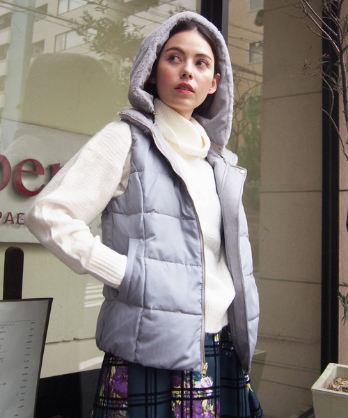 PICCIN（ピッチン）の「フード付きリバーシブルダウンベスト（ダウン