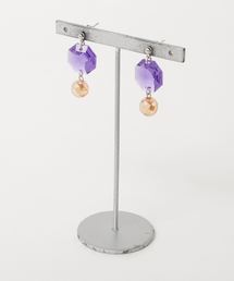 【rurururu】スワロフスキーとゴールドオーラのピアス