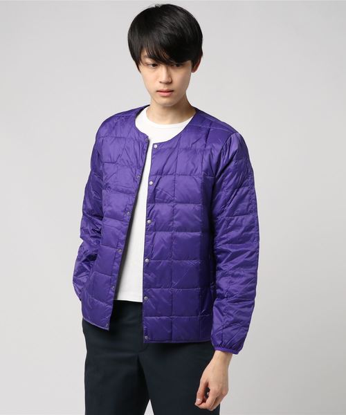 TAION(タイオン)の「【TAION】タイオン CREW NECK BUTTON DOWN JACKET (MENS)(ダウンジャケット/コート・メンズ・ブラック/ベージュ/ネイビー/パープル/グレー/カーキ/イエロー/レッド/グリーン/ブルーグリーン/ダークオレンジ/ブルー/ピンク/オフホワイト/マスタード・SMALL/MEDIUM/LARGE/X-LARGE)」の11枚目の写真
