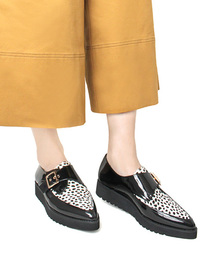 RANDA | ハラコエナメルモンクシューズ(ドレスシューズ)