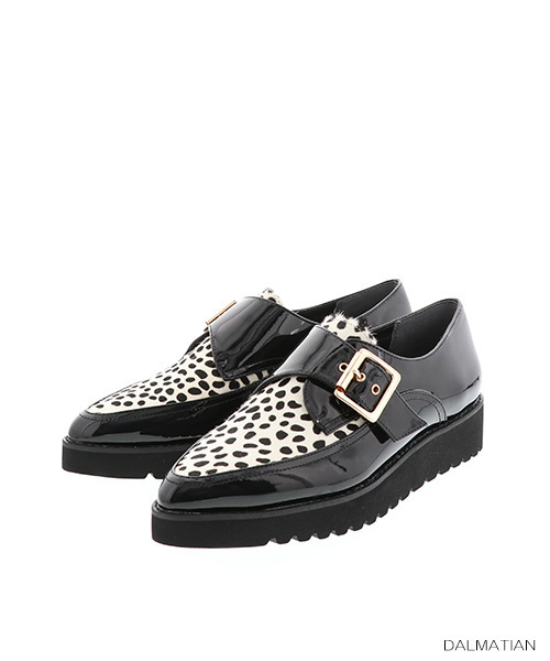 RANDA(ランダ)の「ハラコエナメルモンクシューズ(ドレスシューズ・レディース・レオパード/アニマル・LL/S/M/L)」の8枚目の写真