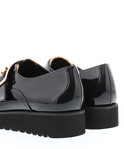 RANDA(ランダ)の「ハラコエナメルモンクシューズ(ドレスシューズ・レディース・レオパード/アニマル・LL/S/M/L)」の3枚目の写真