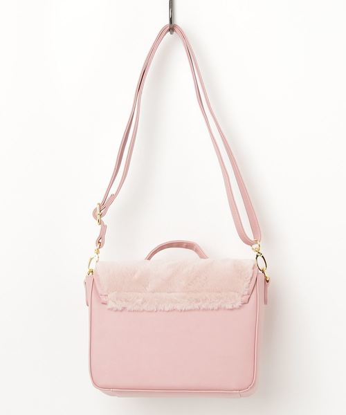 WEGO（ウィゴー）の「WEGO/ファーフラップショルダーバッグ（ショルダーバッグ・レディース・ブラック/ピンク/その他1・FREE）」の4枚目の写真