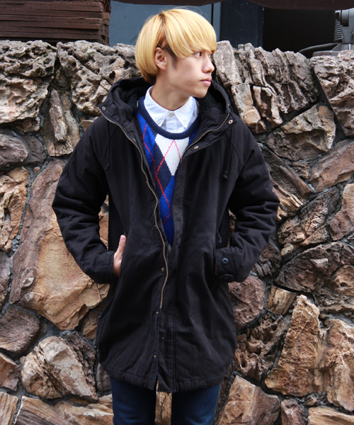 WEGO（ウィゴー）の「WEGO/モッズコート（モッズコート・メンズ・ブラック/カーキ・MEDIUM/LARGE）」の2枚目の写真