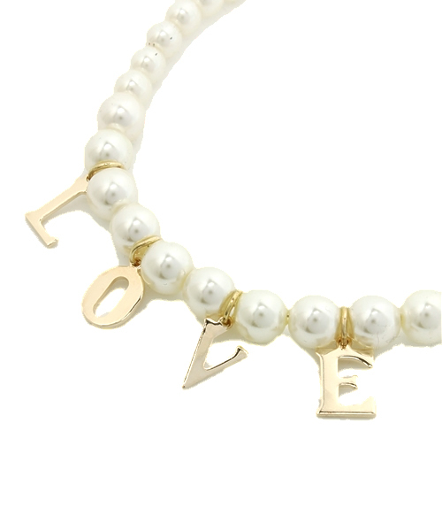 WEGO（ウィゴー）の「WEGO/LOVEパールネックレス（ネックレス・レディース・ホワイト・FREE）」の2枚目の写真