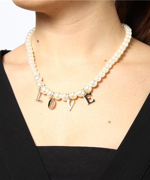 WEGO（ウィゴー）の「WEGO/LOVEパールネックレス（ネックレス・レディース・ホワイト・FREE）」の4枚目の写真