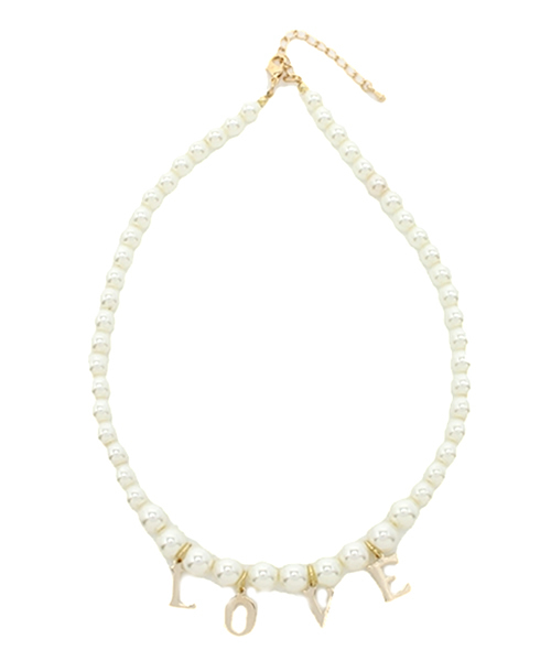 WEGO（ウィゴー）の「WEGO/LOVEパールネックレス（ネックレス・レディース・ホワイト・FREE）」の5枚目の写真