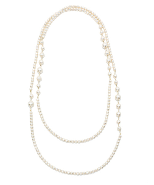 ROSE BUD(ローズバッド)の「(GARY FASHION) N9458-3 NECKLACE(ネックレス・レディース・クリーム・ONE SIZE)」の1枚目の写真