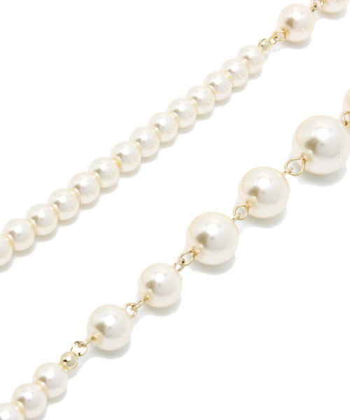 ROSE BUD(ローズバッド)の「(GARY FASHION) N9458-3 NECKLACE(ネックレス・レディース・クリーム・ONE SIZE)」の2枚目の写真