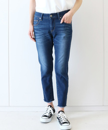 AMERICAN HOLIC | スキニーフィットクロップドフリンジデニム(デニムパンツ)