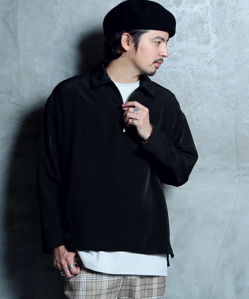 Niirus ニールス の ハーフジップ メンズ 長袖シャツ シャツ ブラウス Wear
