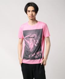 ネオンカラーガールズフォトプリントクルーネックTシャツ(KU)