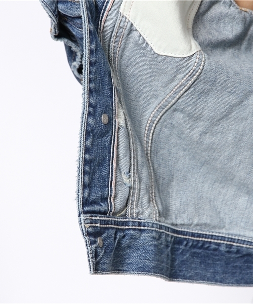 goa(ゴア)の「13OZ デニムGジャン(デニムジャケット・レディース・ブルー・FREE)」の3枚目の写真