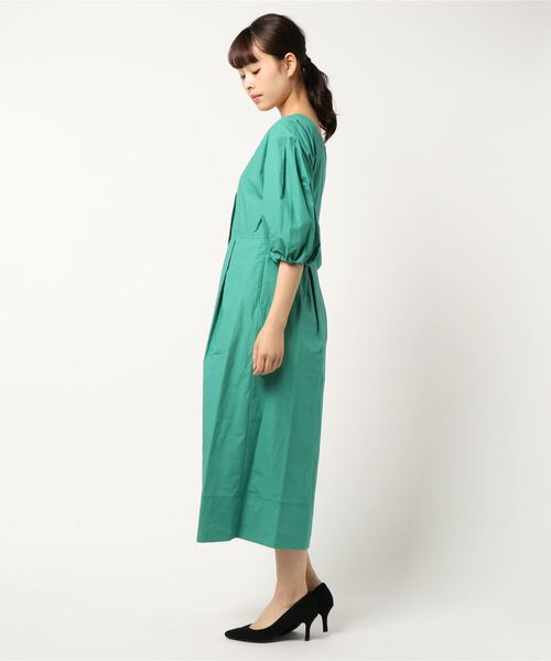 IENA LA BOUCLE(イエナラブークル)の「IENA LA BOUCLE コーマタイプライター前ボタンワンピース◆(ワンピース・レディース・グリーン/キャメル・FREE)」の6枚目の写真