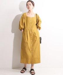 IENA LA BOUCLE コーマタイプライター前ボタンワンピース◆