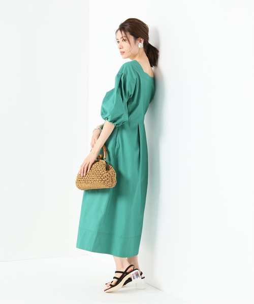 IENA LA BOUCLE(イエナラブークル)の「IENA LA BOUCLE コーマタイプライター前ボタンワンピース◆(ワンピース・レディース・グリーン/キャメル・FREE)」の7枚目の写真