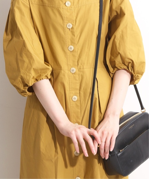 IENA LA BOUCLE(イエナラブークル)の「IENA LA BOUCLE コーマタイプライター前ボタンワンピース◆(ワンピース・レディース・グリーン/キャメル・FREE)」の11枚目の写真