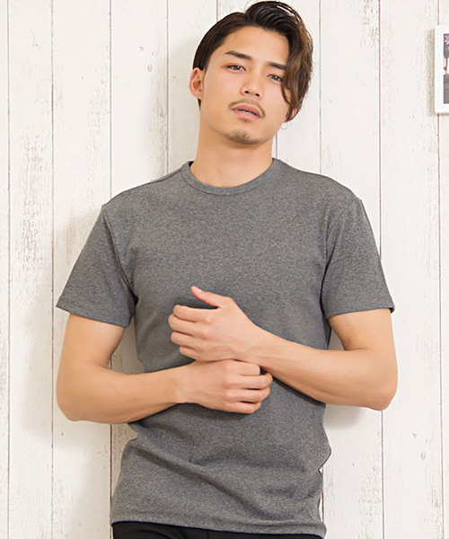 CavariA(キャバリア)の「『CavariA/キャバリア』スパンテレコ半袖Tシャツ【3ネックタイプから選べる】(Tシャツ/カットソー・メンズ・グリーン系その他/グリーン系その他3/ブラック系その他2/ホワイト系その他3/グレー系その他2/ブラック系その他3/ブルー系その他2/ホワイト系その他2/グレー系その他4/ブルー系その他3/グレー系その他6/ブルー系その他/グレー系その他/グリーン系その他2/ブラック系その他/グレー系その他3/ホワイト系その他/グレー系その他5・M/L/XL)」の11枚目の写真