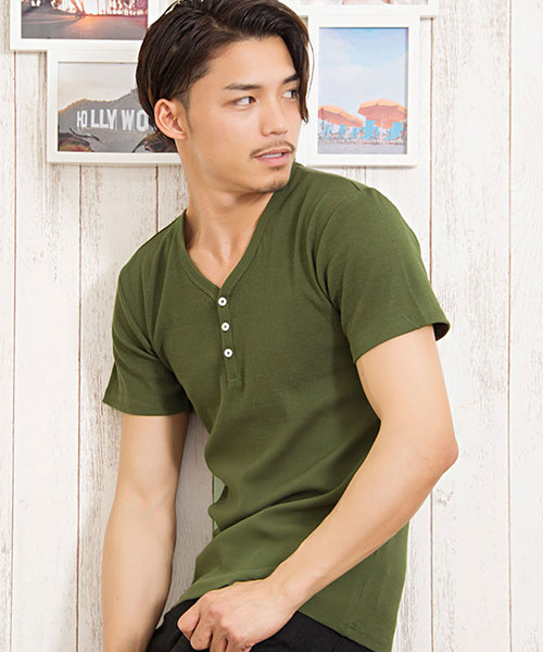 CavariA(キャバリア)の「『CavariA/キャバリア』スパンテレコ半袖Tシャツ【3ネックタイプから選べる】(Tシャツ/カットソー・メンズ・グリーン系その他/グリーン系その他3/ブラック系その他2/ホワイト系その他3/グレー系その他2/ブラック系その他3/ブルー系その他2/ホワイト系その他2/グレー系その他4/ブルー系その他3/グレー系その他6/ブルー系その他/グレー系その他/グリーン系その他2/ブラック系その他/グレー系その他3/ホワイト系その他/グレー系その他5・M/L/XL)」の15枚目の写真
