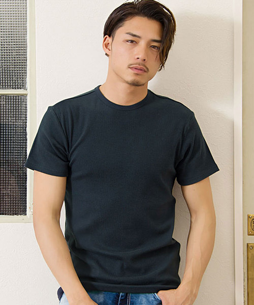 CavariA(キャバリア)の「『CavariA/キャバリア』スパンテレコ半袖Tシャツ【3ネックタイプから選べる】(Tシャツ/カットソー・メンズ・グリーン系その他/グリーン系その他3/ブラック系その他2/ホワイト系その他3/グレー系その他2/ブラック系その他3/ブルー系その他2/ホワイト系その他2/グレー系その他4/ブルー系その他3/グレー系その他6/ブルー系その他/グレー系その他/グリーン系その他2/ブラック系その他/グレー系その他3/ホワイト系その他/グレー系その他5・M/L/XL)」の17枚目の写真