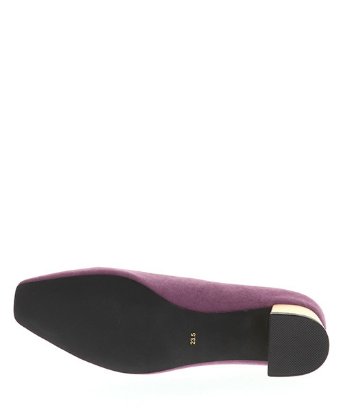 RANDA（ランダ）の「メタリックヒールスクエアトゥパンプス（パンプス・レディース・ブラック/ダークブラウン/パープル・23/24/25/25.5/22.5/24.5/23.5/22）」の7枚目の写真