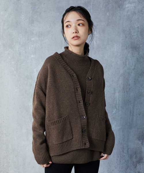 CRAFT STANDARD BOUTIQUE�i�N���t�g�X�^���_�[�h�u�e�B�b�N�j�́uLAMB'S WOOL CARDIGAN/�����E�[��V�l�b�N�J�[�f�B�K�������i�J�[�f�B�K���j�v�b���J