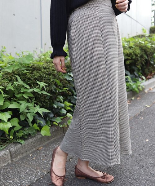 flower（フラワー）の「ブリティッシュフレアスカート（スカート・レディース・ベージュ/ブラウン・FREE）」の6枚目の写真