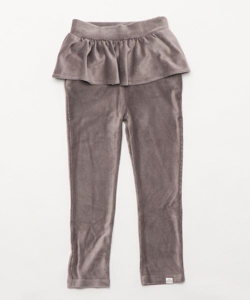 Catherine Cottage（キャサリンコテージ）の「コーデュロイフリルストレッチパンツ（その他パンツ・キッズ・アイボリー/ダークラベンダー/ブラック/ネイビー/グレイッシュベージュ/グレイッシュブルー/レッド/ライラック/スモークピンク・90/100/110/120/130/140/150/160）」の4枚目の写真