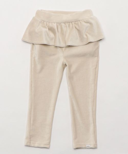 Catherine Cottage（キャサリンコテージ）の「コーデュロイフリルストレッチパンツ（その他パンツ・キッズ・アイボリー/ダークラベンダー/ブラック/ネイビー/グレイッシュベージュ/グレイッシュブルー/レッド/ライラック/スモークピンク・90/100/110/120/130/140/150/160）」の3枚目の写真