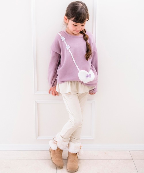 Catherine Cottage（キャサリンコテージ）の「コーデュロイフリルストレッチパンツ（その他パンツ・キッズ・アイボリー/ダークラベンダー/ブラック/ネイビー/グレイッシュベージュ/グレイッシュブルー/レッド/ライラック/スモークピンク・90/100/110/120/130/140/150/160）」の19枚目の写真